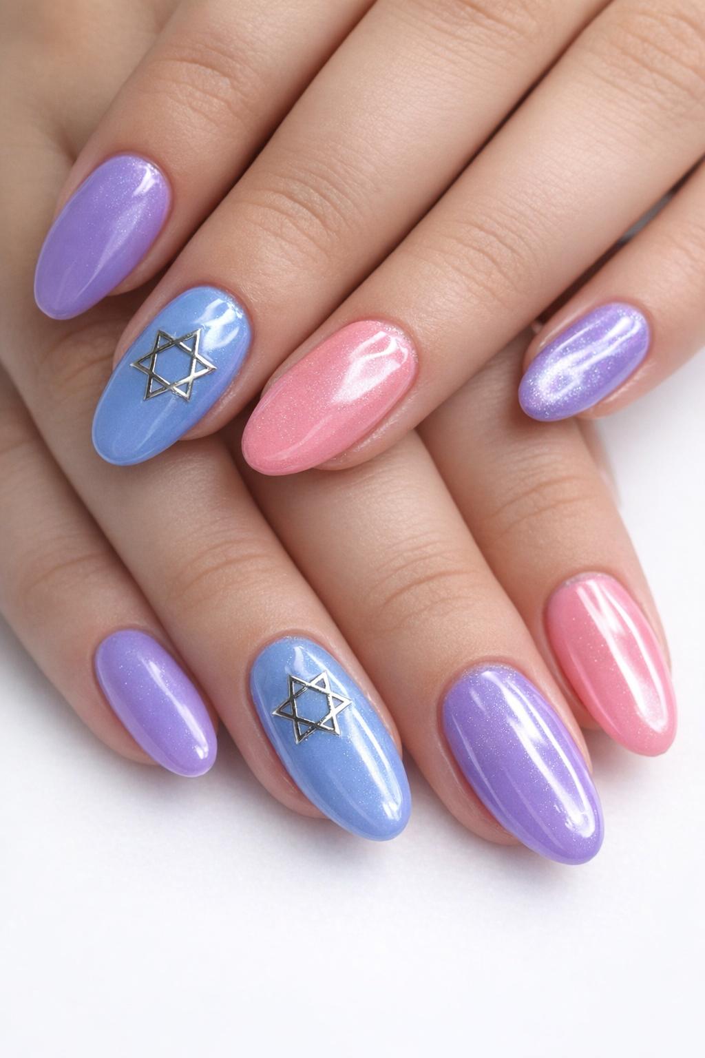 Israeli-inspired nail art look 1